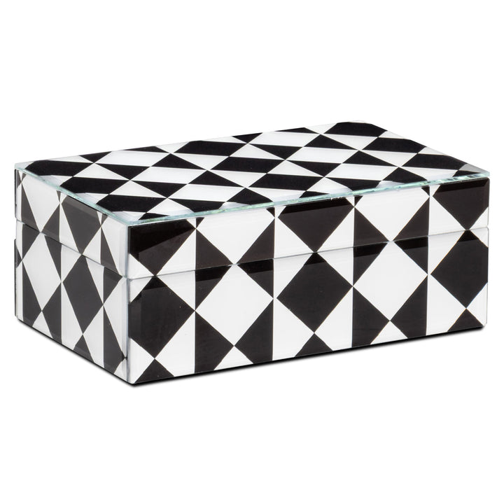 Opbergdoos Silas black/white small