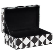 Opbergdoos Silas black/white small