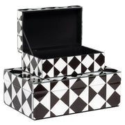 Opbergdoos Silas black/white small