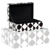 Opbergdoos Silas black/white small
