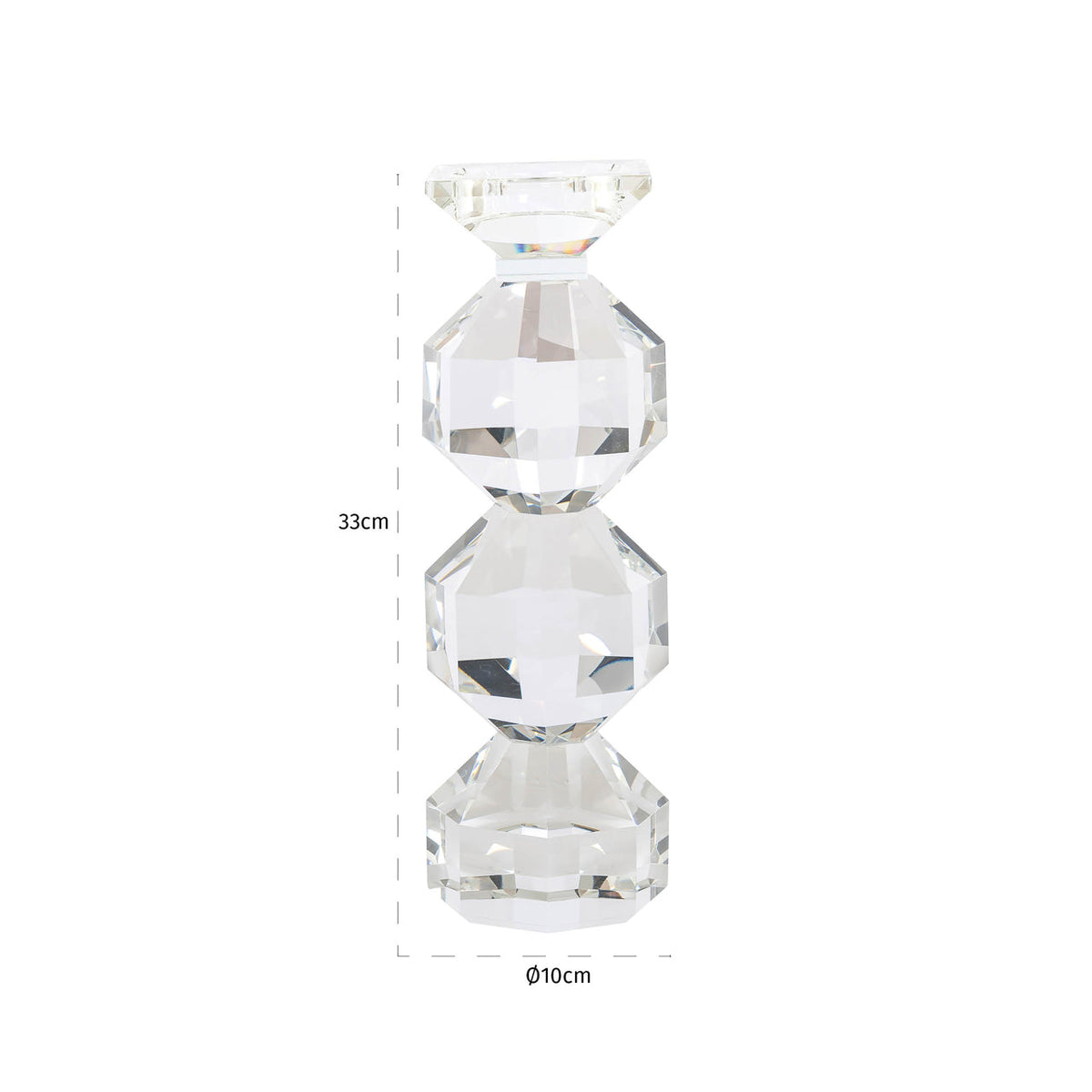Kandelaar Safia clear transparent small
