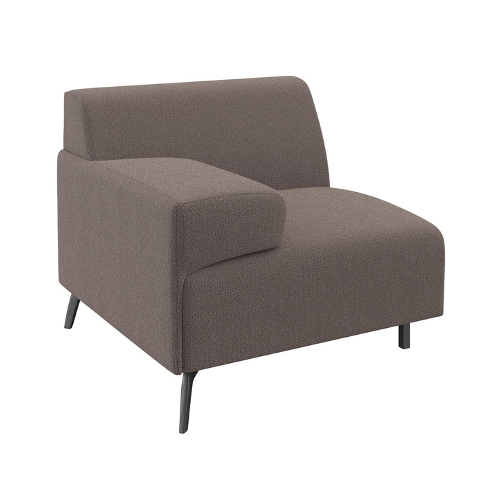 Lugano hoekmodule met armleuning links