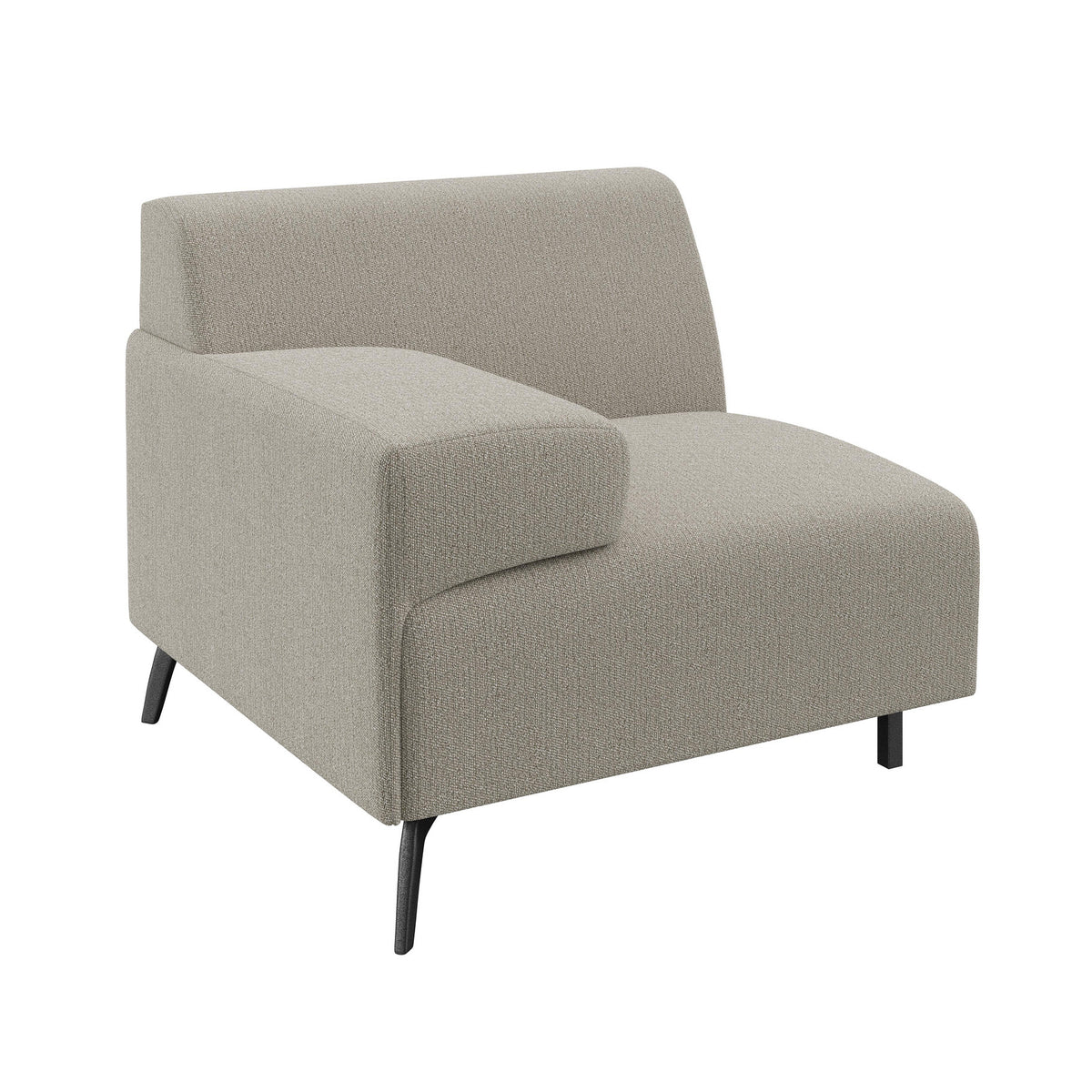 Lugano hoekmodule met armleuning links