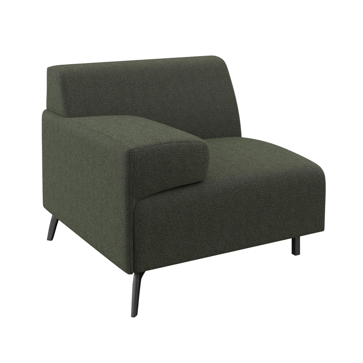 Lugano hoekmodule met armleuning links