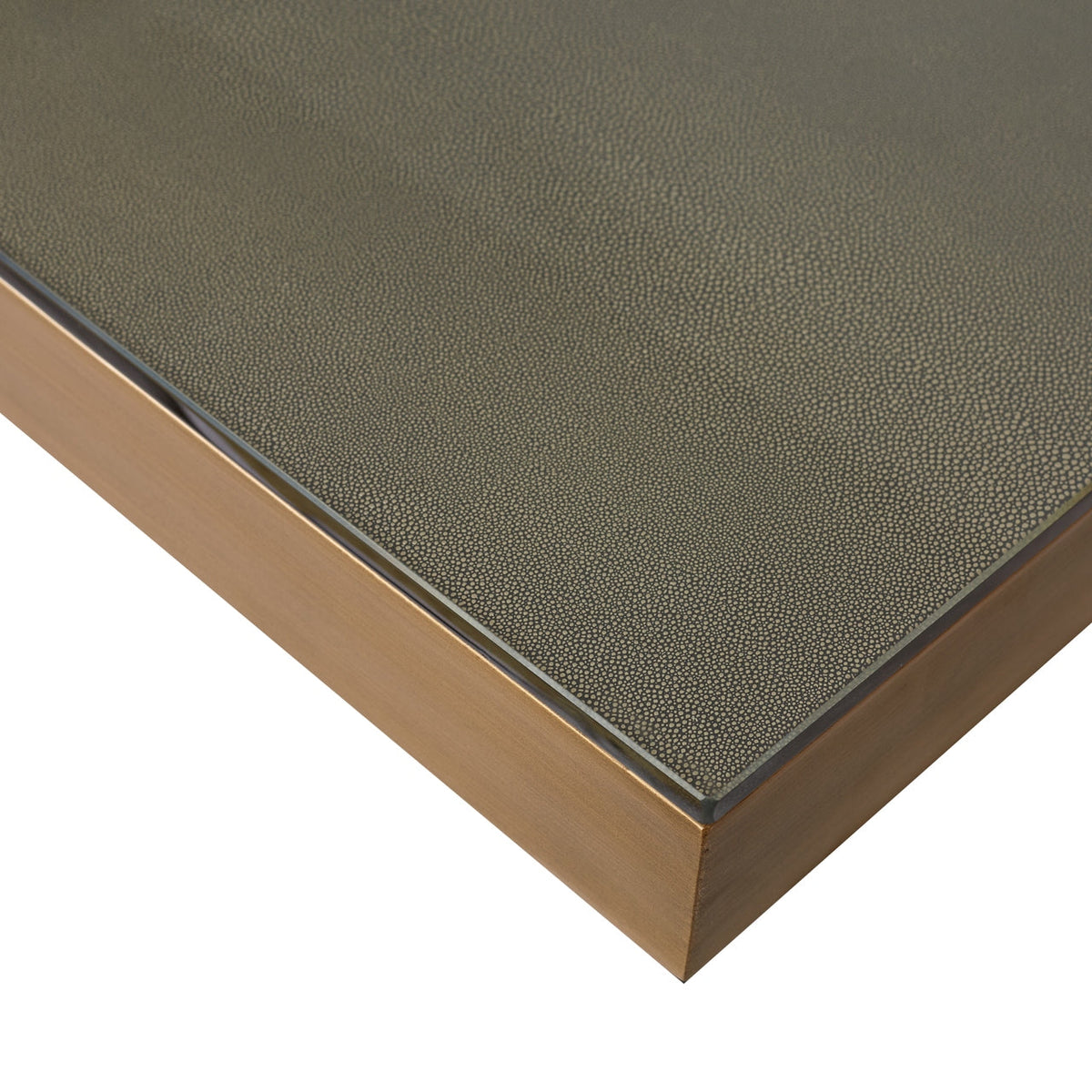 Eettafel Bloomville brass shagreen incl. glass top 200