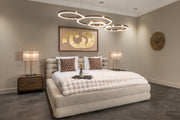 Bed Obidis natural linear 180x210 (mattress size (excl.) with storage