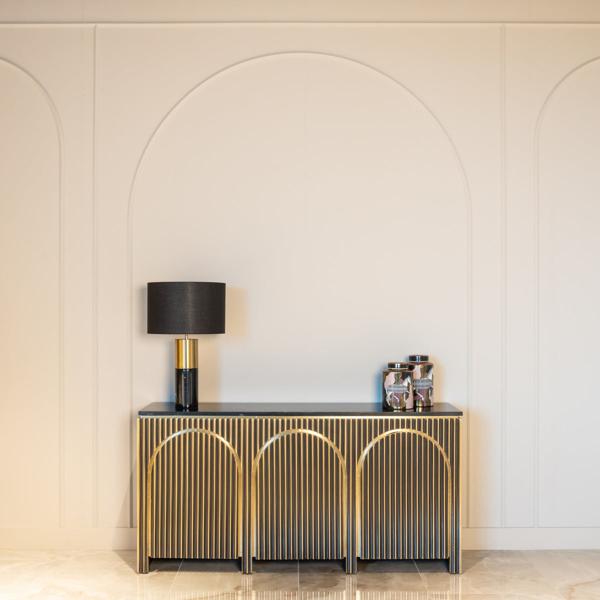 Dressoir Les Arcs brushed gold