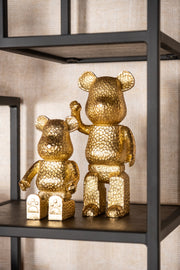Decoratief object Bear gold sitting