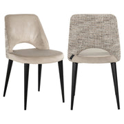 Eetkamerstoel Tabitha trendy nature fire retardant (Set of 2)