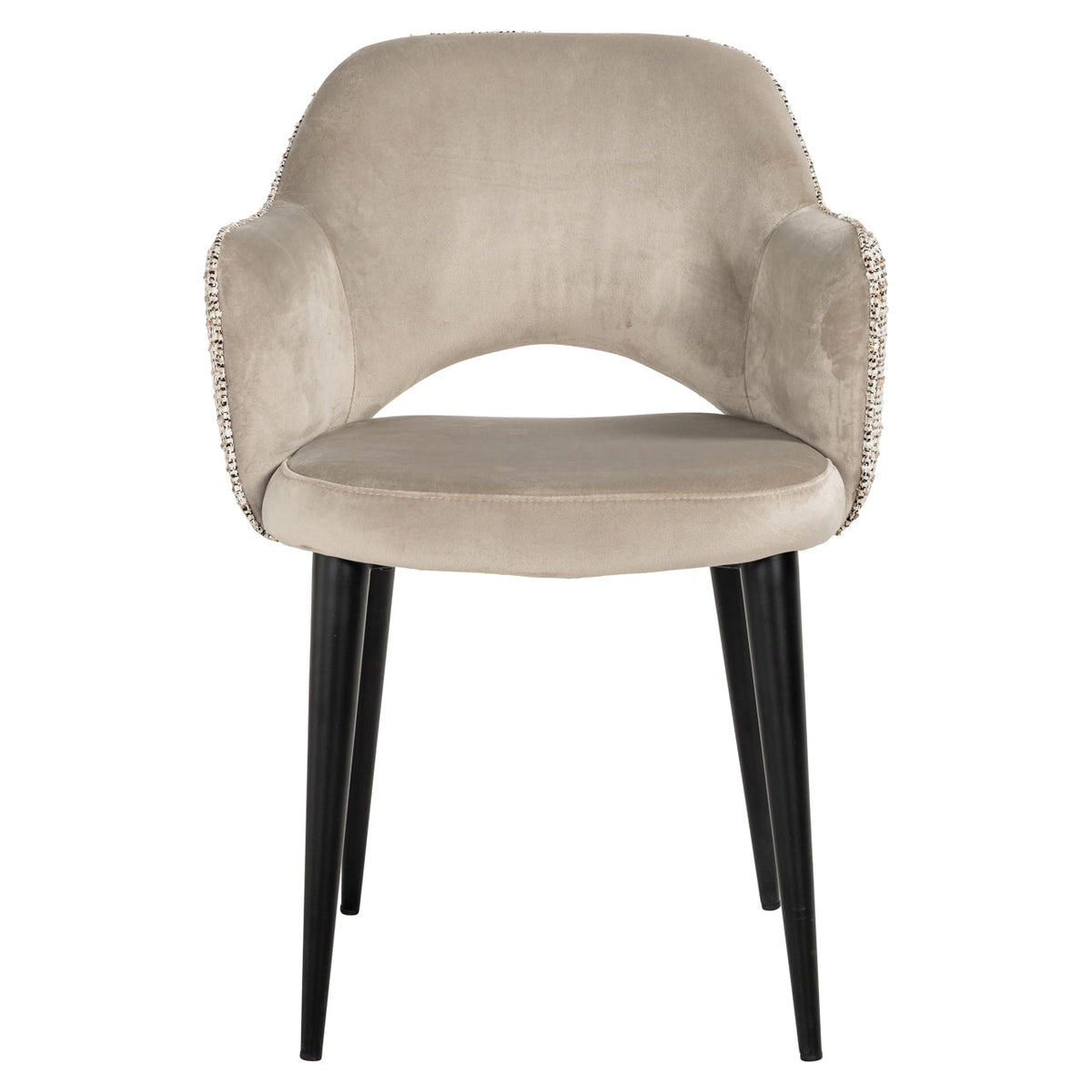 Eetkamerstoel Giovanna trendy nature / khaki velvet fire retardant