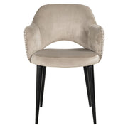 Eetkamerstoel Giovanna trendy nature / khaki velvet fire retardant