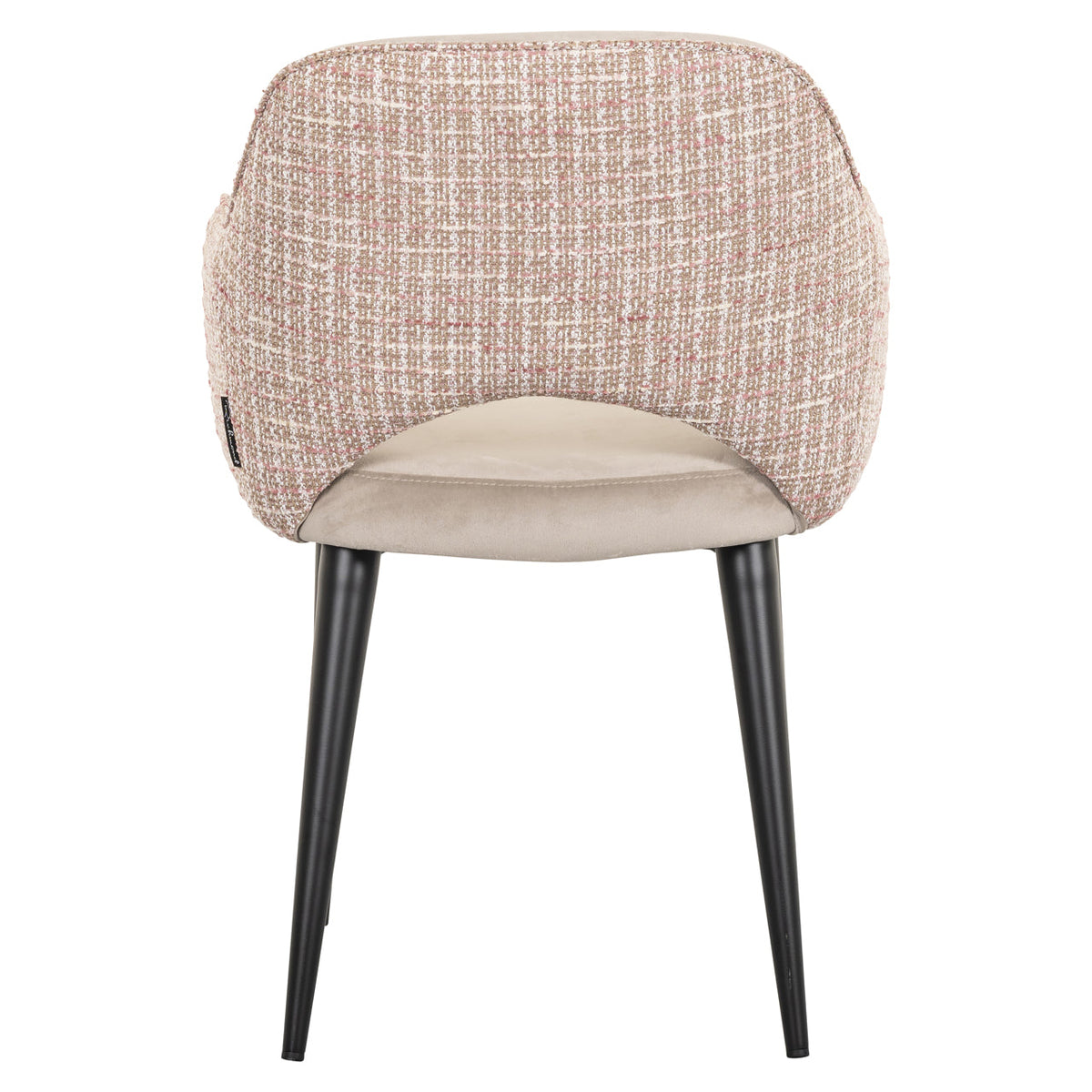 Eetkamerstoel Giovanna trendy rose / khaki velvet