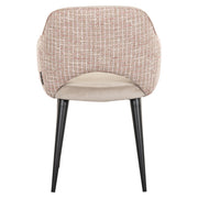 Eetkamerstoel Giovanna trendy rose / khaki velvet