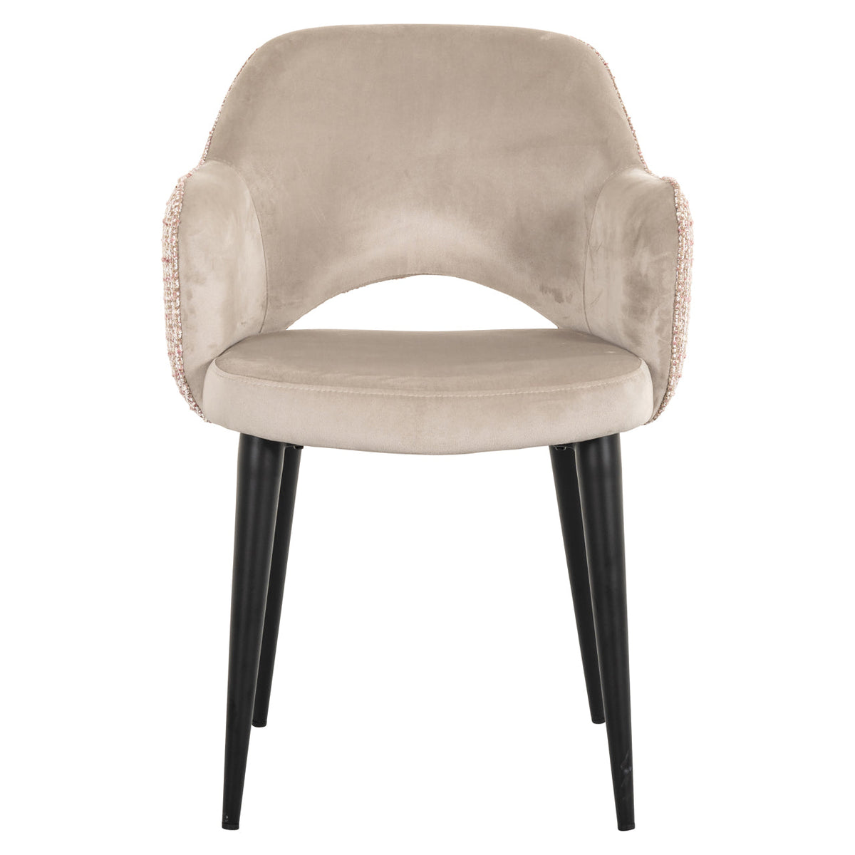 Eetkamerstoel Giovanna trendy rose / khaki velvet