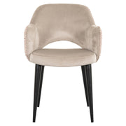 Eetkamerstoel Giovanna trendy rose / khaki velvet