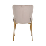 Eetkamerstoel Odessa khaki velvet fire retardant (Set of 2)