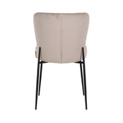 Eetkamerstoel Darby khaki velvet fire retardant (Set of 2)