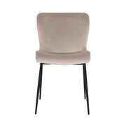 Eetkamerstoel Darby khaki velvet fire retardant (Set of 2)