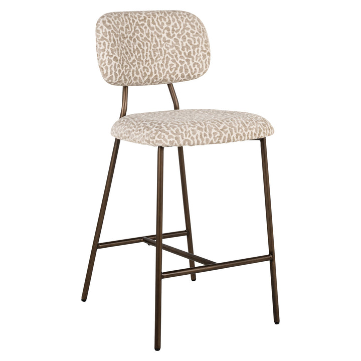 Counterstoel Xenia beige leopard fire retardant (Set of 2)