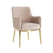Eetkamerstoel Breeze khaki velvet fire retardant (Set of 2)