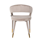 Eetkamerstoel Gia khaki velvet fire retardant