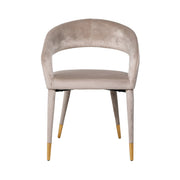 Eetkamerstoel Gia khaki velvet fire retardant