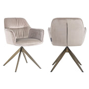 Eetkamerstoel Aline khaki velvet swivel fire retardant