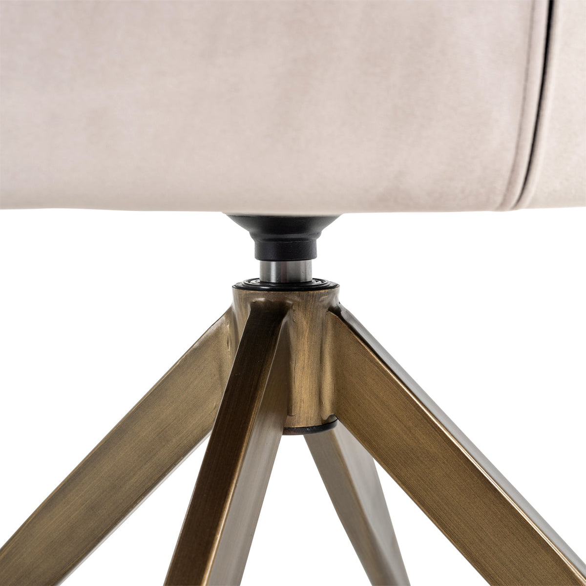 Eetkamerstoel Aline khaki velvet swivel fire retardant