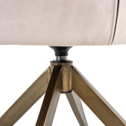 Eetkamerstoel Aline khaki velvet swivel fire retardant