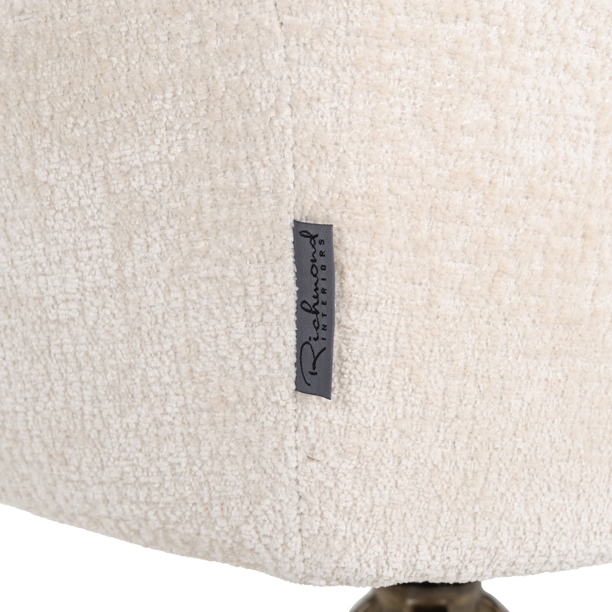 Eetkamerstoel Aline white chenille swivel fire retardant