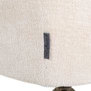 Eetkamerstoel Aline white chenille swivel fire retardant