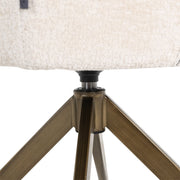 Eetkamerstoel Aline white chenille swivel fire retardant