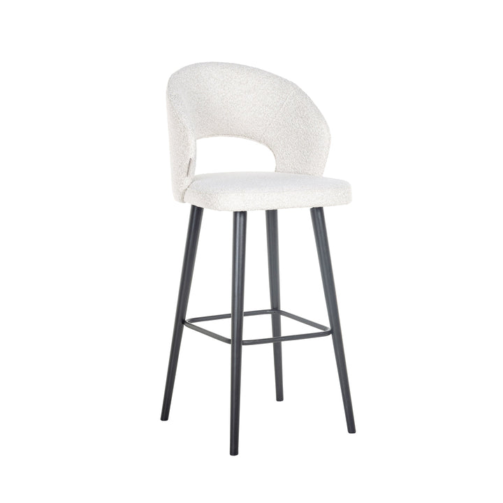 Barstoel Savoy white bouclé