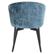 Eetkamerstoel Amphara blue chenille fire retardant