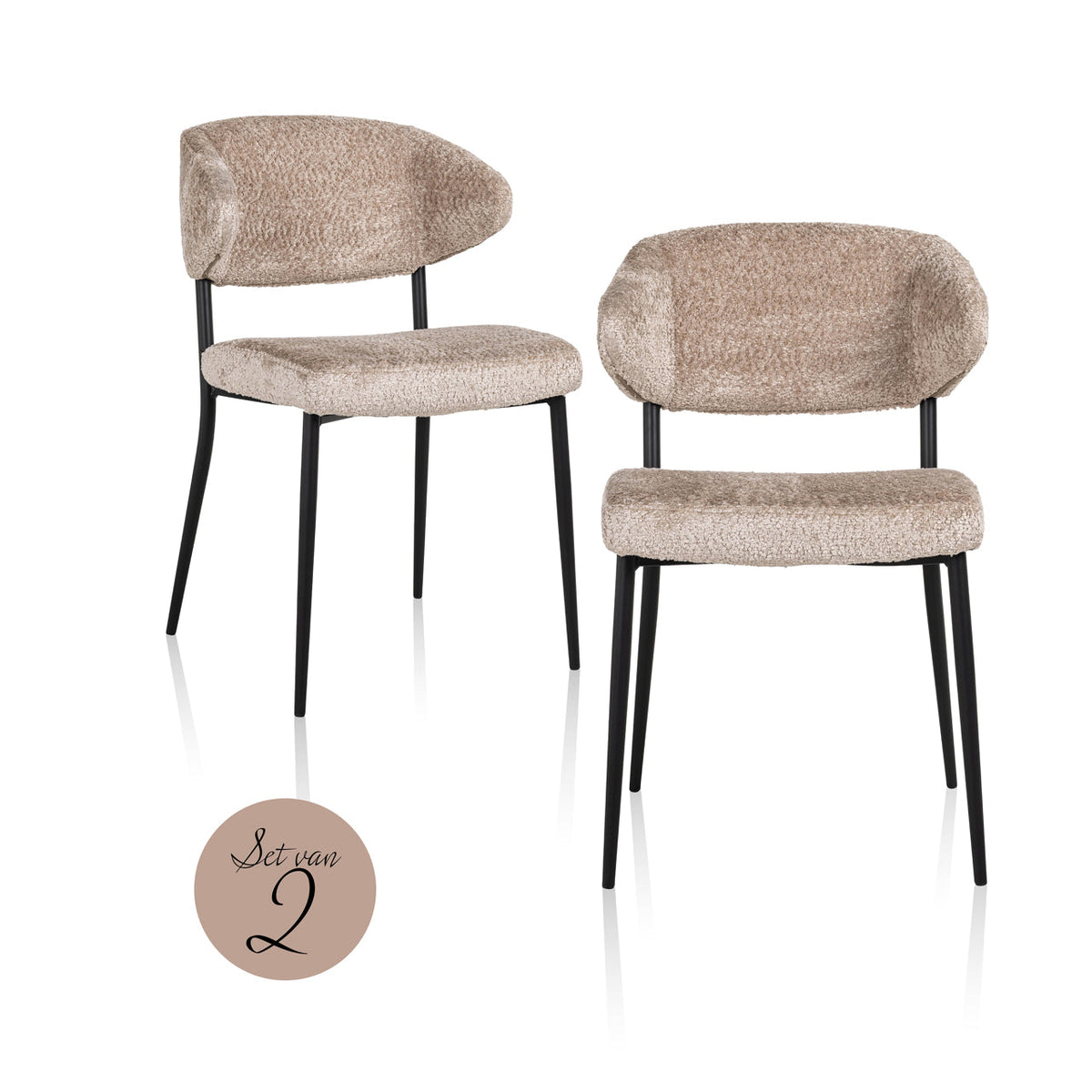 Eetkamerstoel Bea sheep natural (Set of 2)