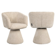 Eetkamerstoel Madeline cream unicorn swivel