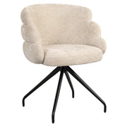 Eetkamerstoel Kayla cream unicorn swivel