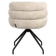 Eetkamerstoel Kayla cream unicorn swivel