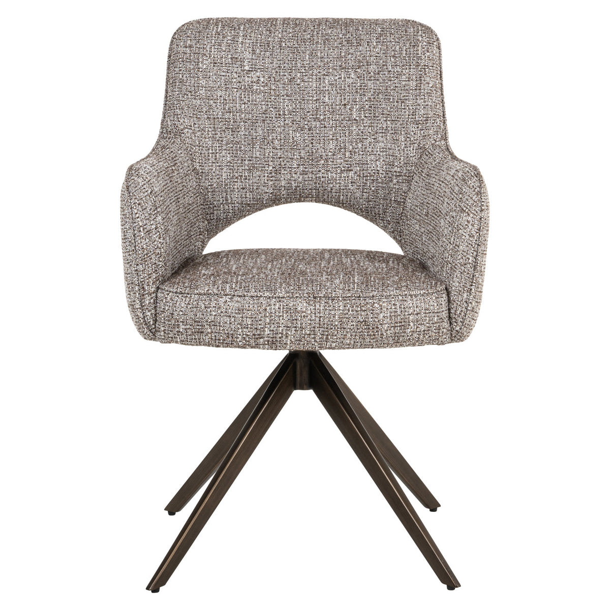 Eetkamerstoel Ginerva earth tweed swivel