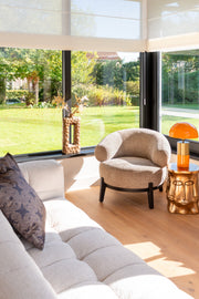 Lounge stoel Montana natural chunky fire retardant