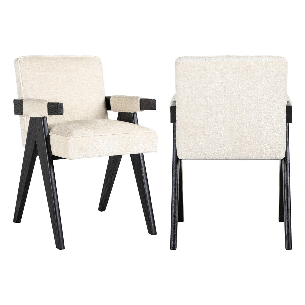 Eetkamerstoel Cooper white chenille