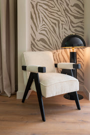 Lounge stoel Cooper white chenille