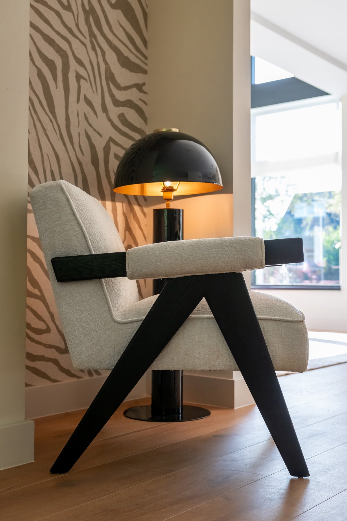 Lounge stoel Cooper white chenille