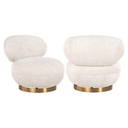 Lounge stoel Jace lovely cream swivel