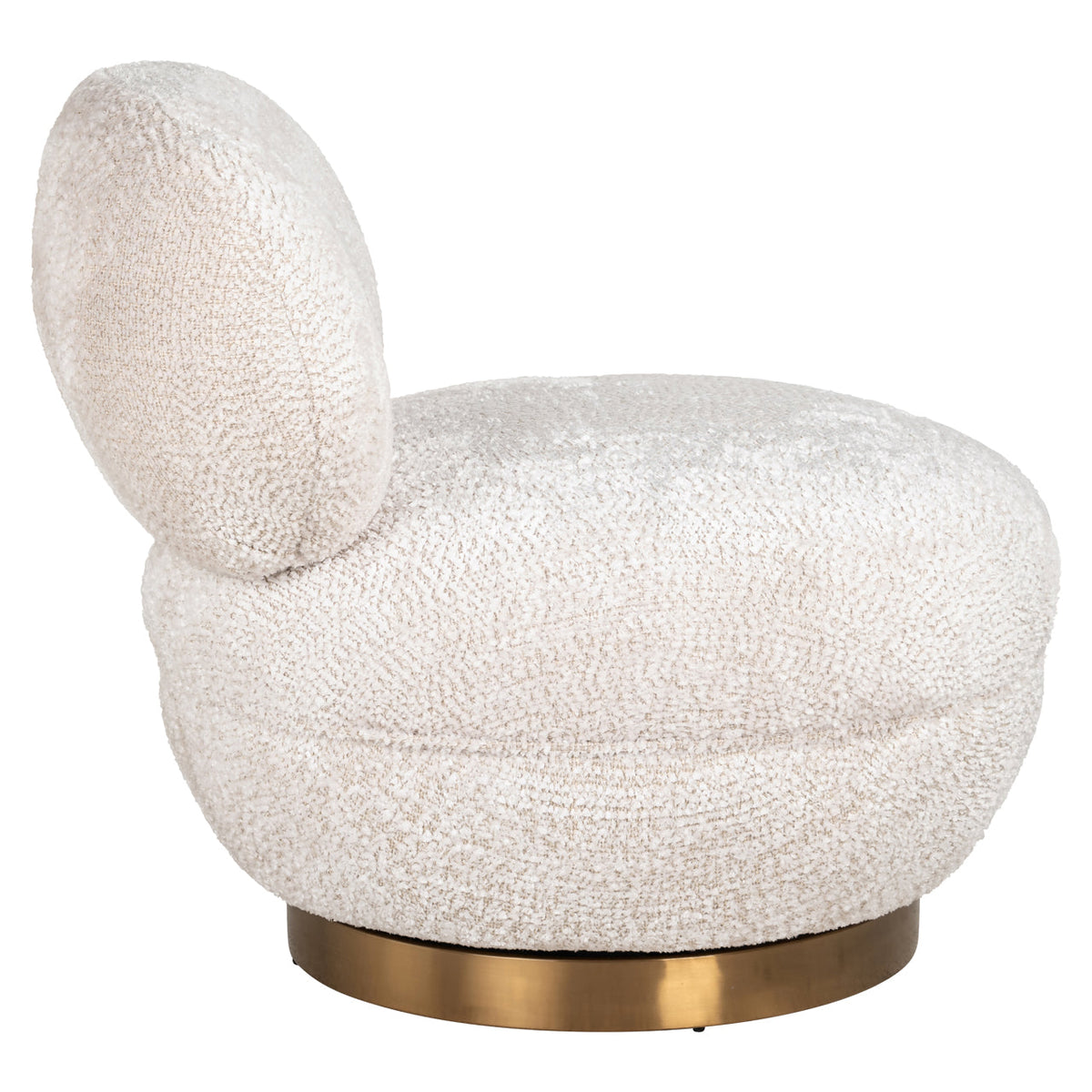 Lounge stoel Jace lovely cream swivel