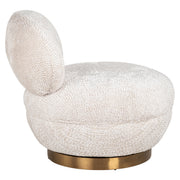 Lounge stoel Jace lovely cream swivel