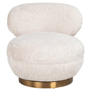 Lounge stoel Jace lovely cream swivel
