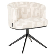 Eetkamerstoel Cheyenne beige graffic swivel