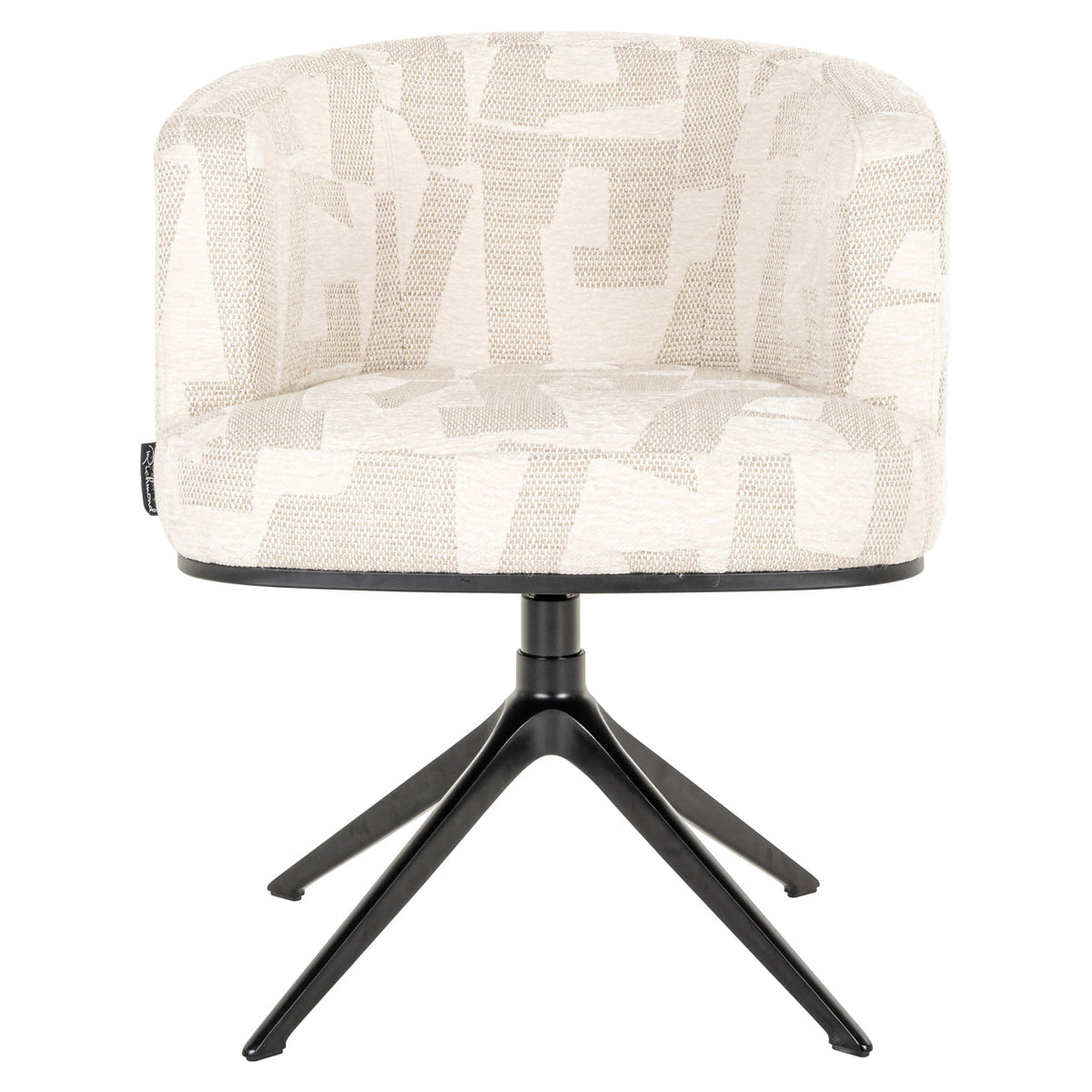 Eetkamerstoel Cheyenne beige graffic swivel