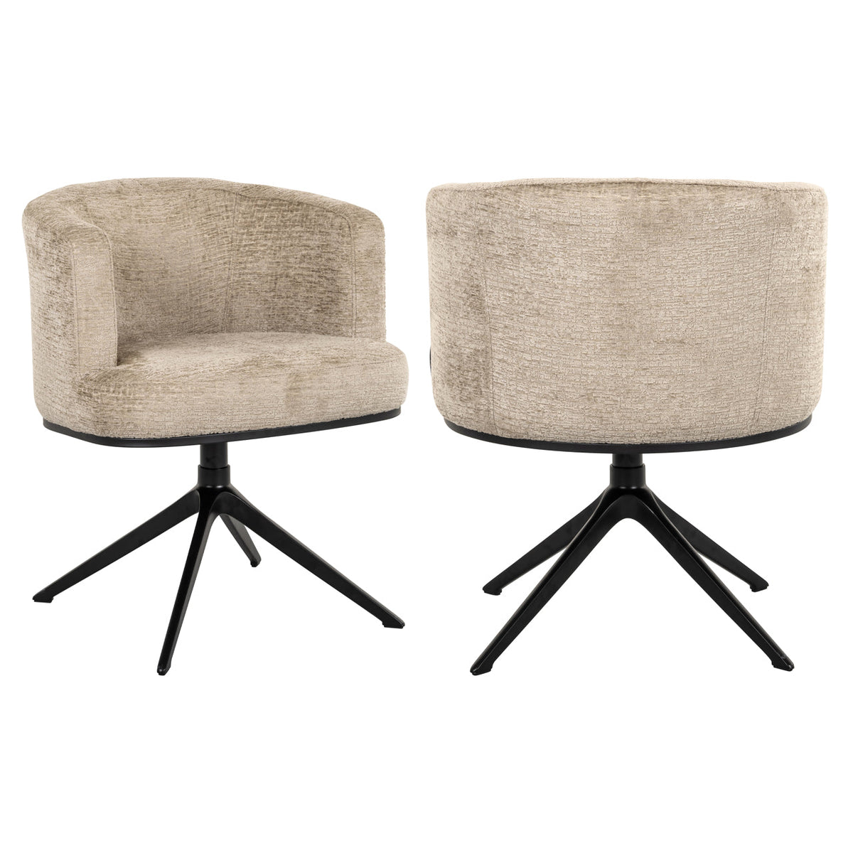Eetkamerstoel Cheyenne desert fusion swivel fire retardant